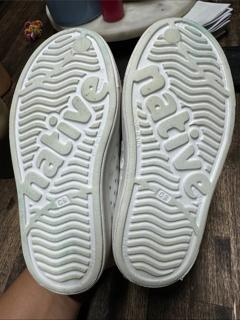 Native Kids Slip-On Water Shoes in White